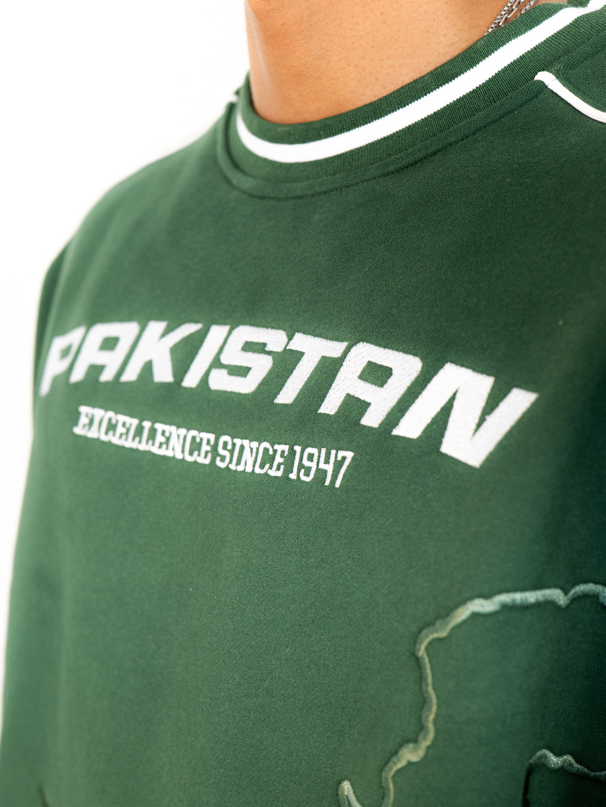 FOREST GREEN PAKISTAN CREWNECK