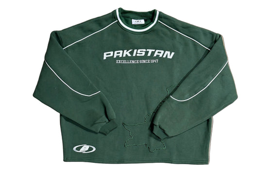FOREST GREEN PAKISTAN CREWNECK