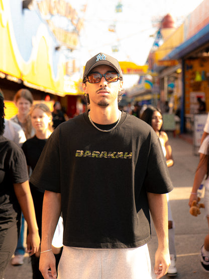 BLACK ARMY GREEN T-SHIRT