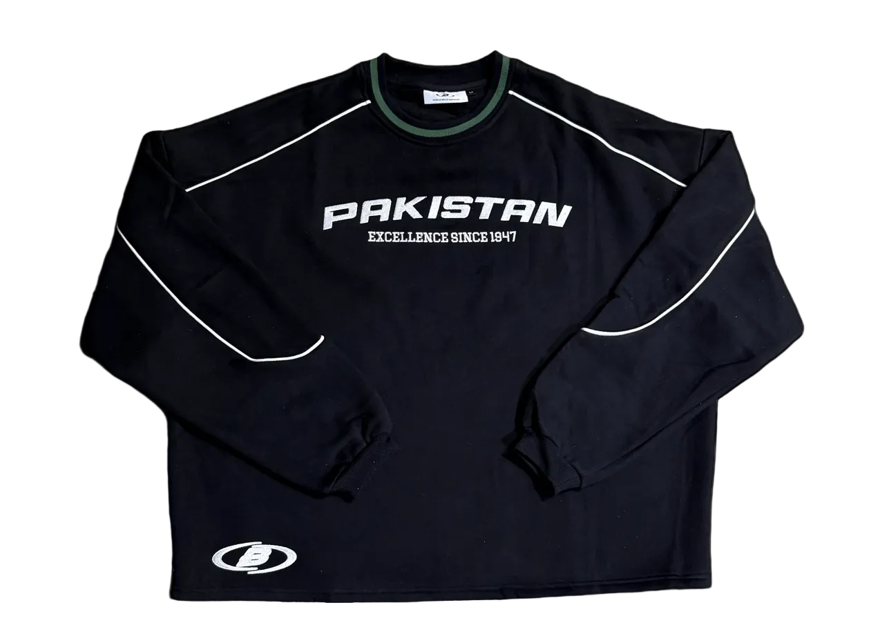 MIDNIGHT BLACK PAKISTAN CREWNECK