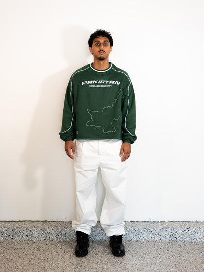 FOREST GREEN PAKISTAN CREWNECK