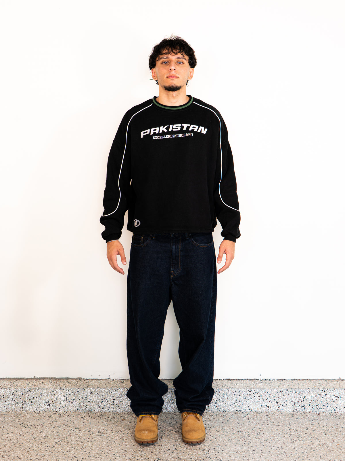MIDNIGHT BLACK PAKISTAN CREWNECK