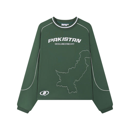 FOREST GREEN PAKISTAN CREWNECK