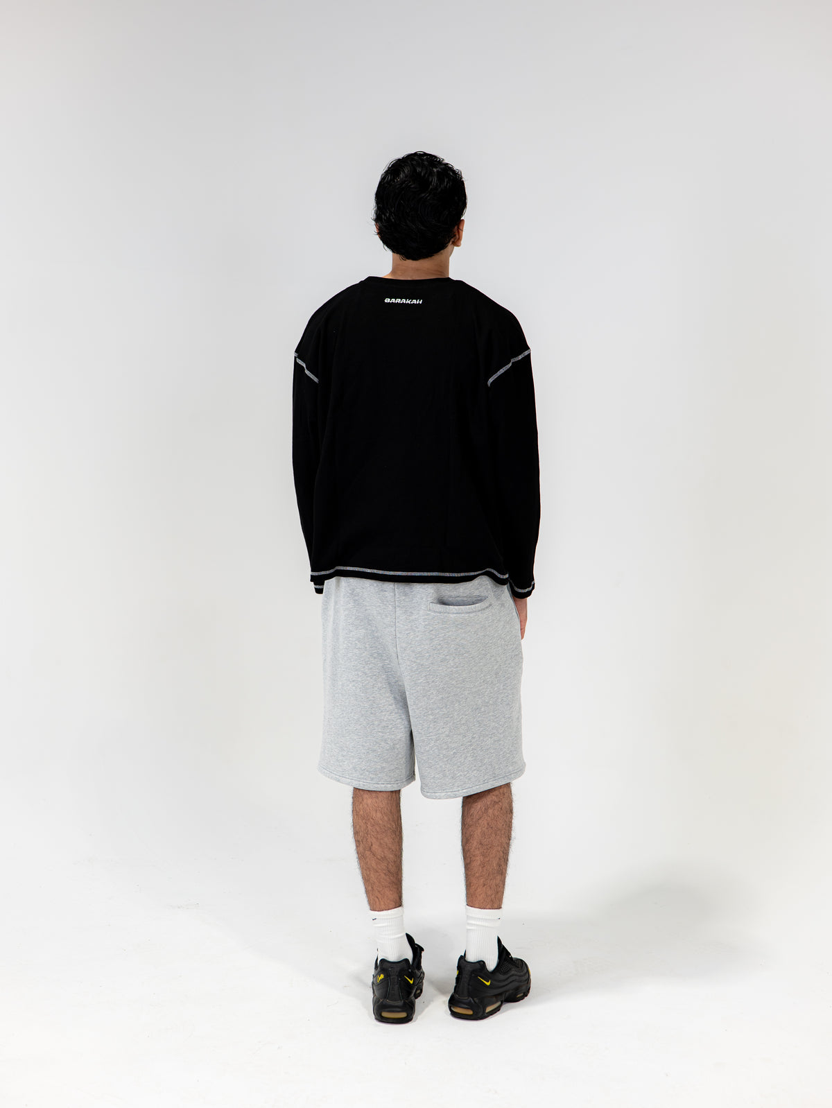 MIDNIGHT BLACK WAFFLE TEE